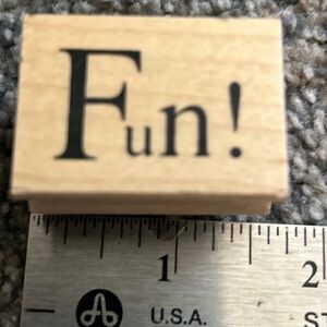 Great Impressions Fun! Rubber Stamp A96  Wood Mount